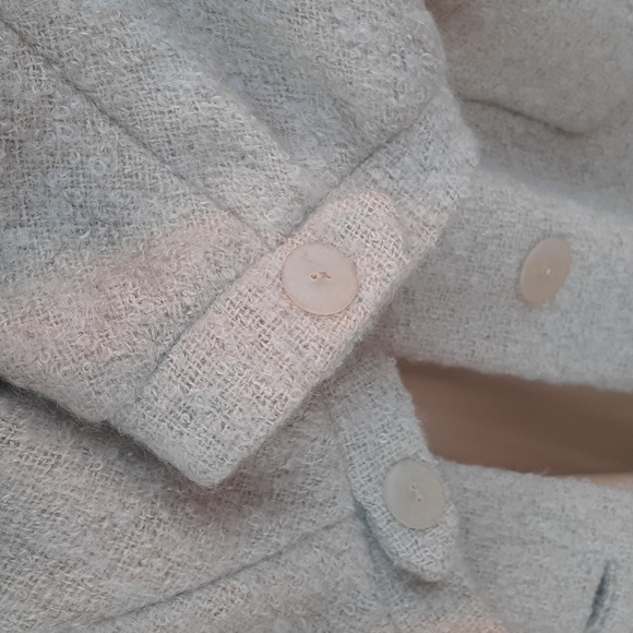 vtg Zelinka Matlik for I Magnin Tan Tweed Pea Coat, Duster Medium L - Picture 9 of 9